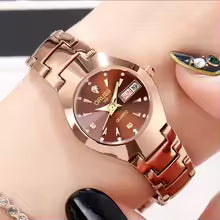ORUSS Smart Luxury Quartz Watch – Women’s Fashion Stainless Steel with Day & Date Function